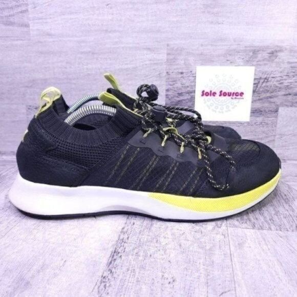 Vince Camuto Flaxton Mesh Knit Running Sneaker Black Yellow White Men's sz 10 - Picture 1 of 8